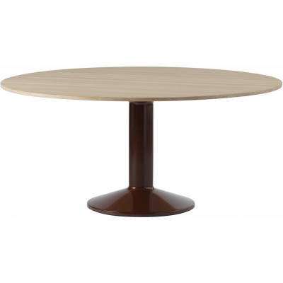 Muuto - Midst Esstisch Ø160 cm Eiche geölt / Dunkelrot