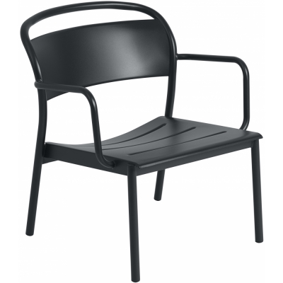 Muuto - Linear Steel Lounge Stuhl Anthrazit Schwarz