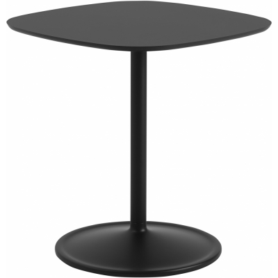 Muuto - Soft Café Tisch 70x70 cm niedrig Nanolaminat Schwarz / Schwarz