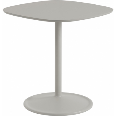 Muuto - Soft Café Tisch 70x70 cm niedrig Linoleum Grau / Grau