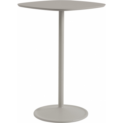 Muuto - Soft Café Tisch 70x70 cm hoch Linoleum Grau / Grau