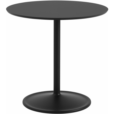 Muuto - Soft Café Tisch Ø75 cm niedrig Nanolaminat Schwarz / Schwarz