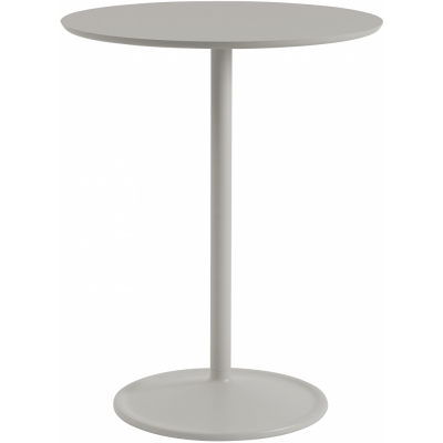 Muuto - Soft Café Tisch Ø75 cm Linoleum Grau / Grau