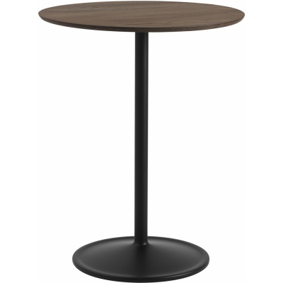 Muuto - Soft Café Tisch Ø75 cm Eiche dunkel geölt / Schwarz