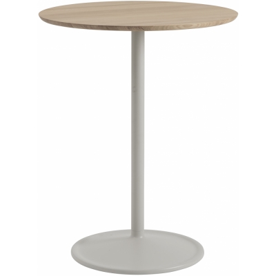Muuto - Soft Café Tisch Ø75 cm Eiche geölt / Grau