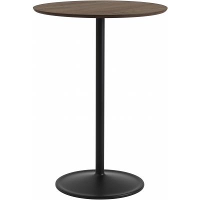 Muuto - Soft Café Tisch Ø75 cm hoch Eiche dunkel geölt / Schwarz