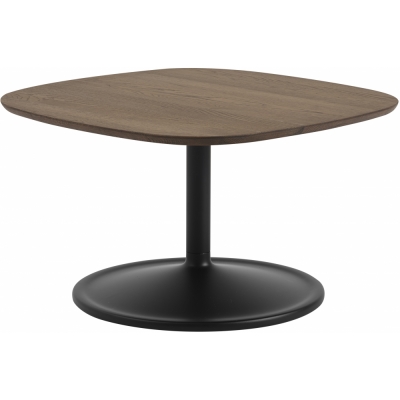 Muuto - Soft Couchtisch 70x70 cm Eiche dunkel geölt / Schwarz