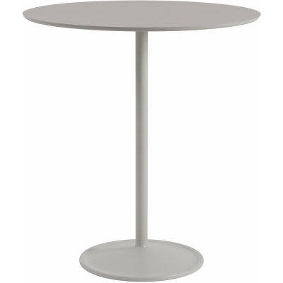 Muuto - Soft Tisch Ø95 cm hoch Linoleum Grau / Grau