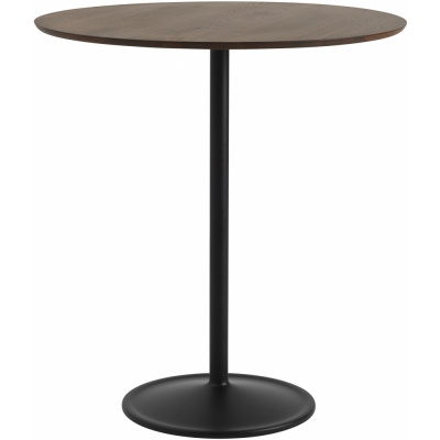 Muuto - Soft Tisch Ø95 cm hoch Eiche dunkel geölt / Schwarz