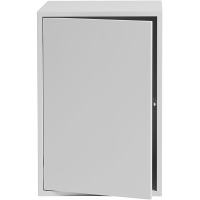Muuto - Stacked Regal mit Tür L Grau