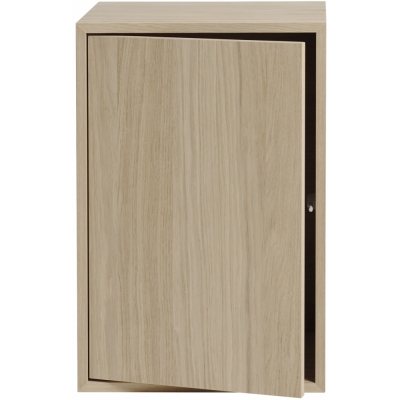 Muuto - Stacked Regal mit Tür L Eiche
