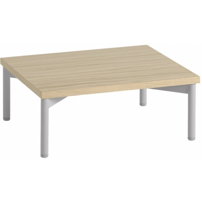 Muuto - Stacked Podium mit Rohrgestell 43.5x35 cm | Eiche / Grau