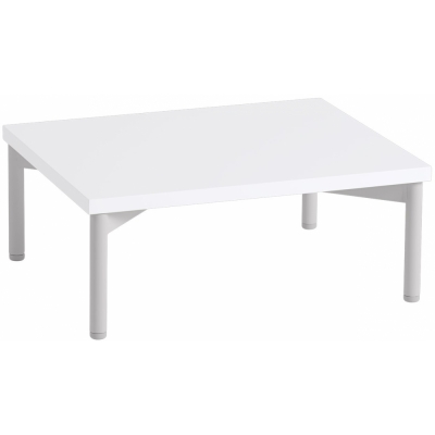 Muuto - Stacked Podium mit Rohrgestell 43.5x35 cm | Weiß / Grau