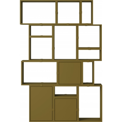 Muuto - Stacked Storage System Bücherregal Konfiguration 2 Braun Grün
