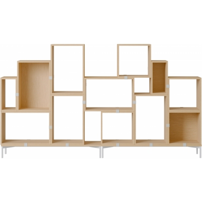 Muuto - Stacked Storage System Bücherregal Konfiguration 3 Eiche