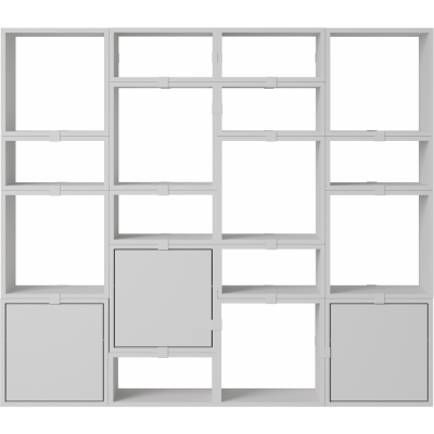 Muuto - Stacked Storage System Bücherregal Konfiguration 4 Grau