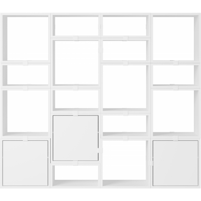Muuto - Stacked Storage System Bücherregal Konfiguration 4 Weiß