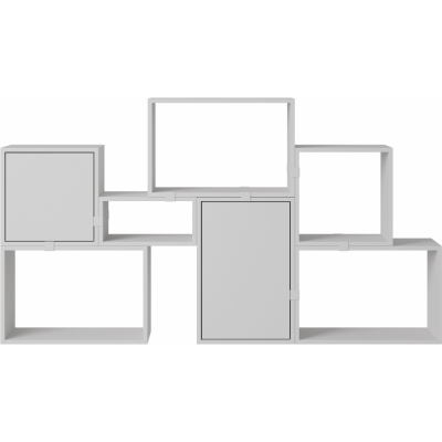 Muuto - Stacked Storage System Bücherregal Konfiguration 6 Grau