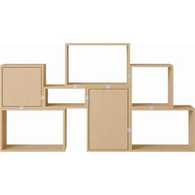 Muuto - Stacked Storage System Bücherregal Konfiguration 6 Eiche