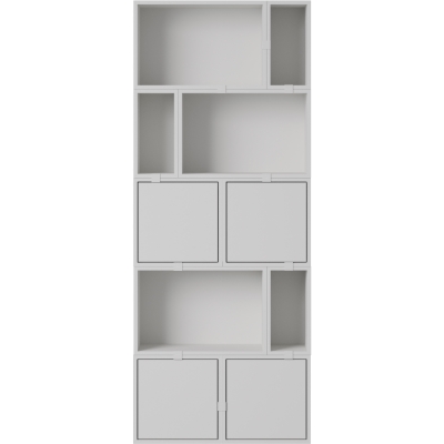Muuto - Stacked Storage System Bücherregal Konfiguration 8 Grau
