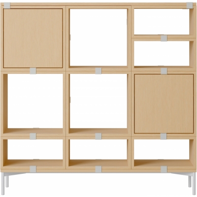 Muuto - Stacked Storage System Flur Regal Konfiguration 3 Eiche