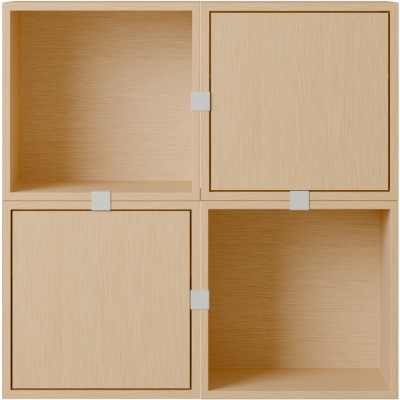 Muuto - Stacked Storage System Flur Regal Konfiguration 4 Eiche
