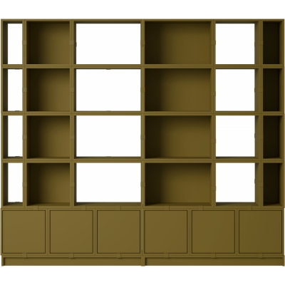 Muuto - Stacked Storage System Büroregal Konfiguration 1 Braun Grün