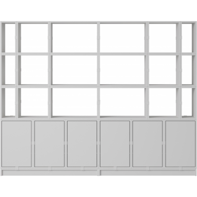Muuto - Stacked Storage System Büroregal Konfiguration 2 Grau