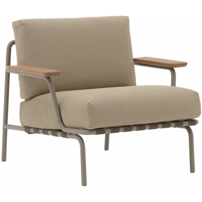 Muuto - Settle Lounge Stuhl Ribbed Wave 5 / Taupe