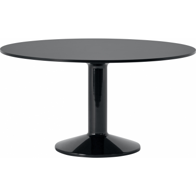 Muuto - Midst Esstisch Ø140 cm Linoleum Schwarz / Schwarz