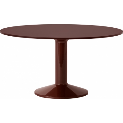 Muuto - Midst Esstisch Ø140 cm Linoleum Dunkelrot / Dunkelrot