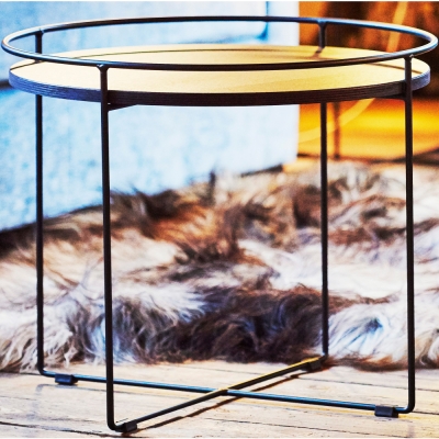 Jan Kurtz - Clock Couchtisch Ø50cm, H44cm | Glas schwarz