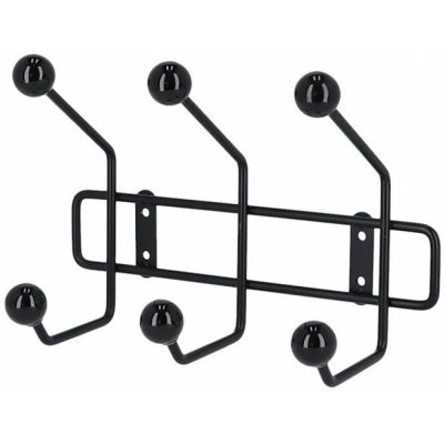 Jan Kurtz - Crick Garderobenleiste mit 6 Haken Schwarz