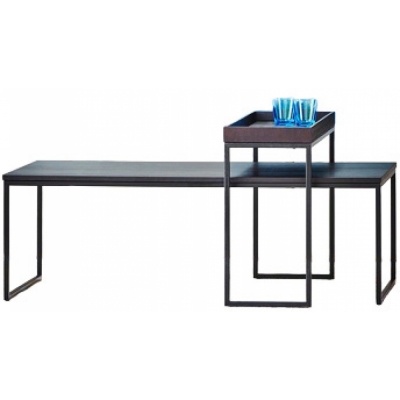 Jan Kurtz - Flat Couchtisch 110 x 60 cm Nussbaum | Edelstahl