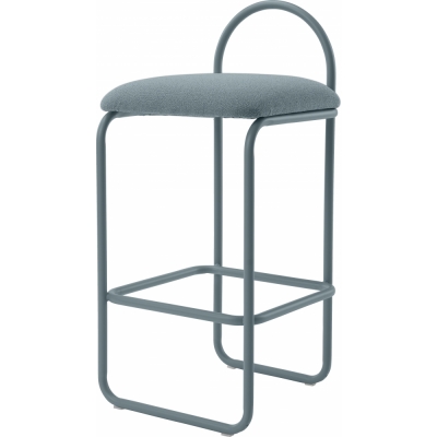 AYTM - Angui Barhocker H 82,5 cm Staubblau Bouclé
