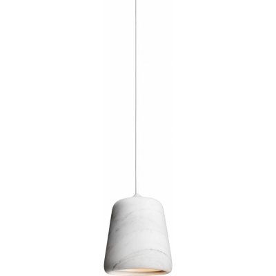 New Works - Material Pendelleuchte Weißer Marmor (mit weißer Kordel)