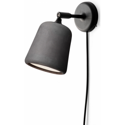 New Works - Material Wandlampe Dunkelgrauer Beton