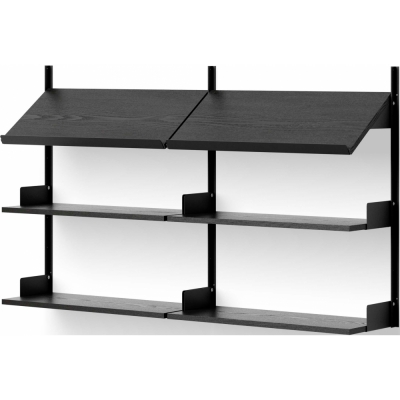 New Works - Office Wandregal 900 Schwarz / Schwarz