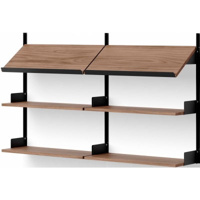 New Works - Office Wandregal 900 Walnuss / Schwarz