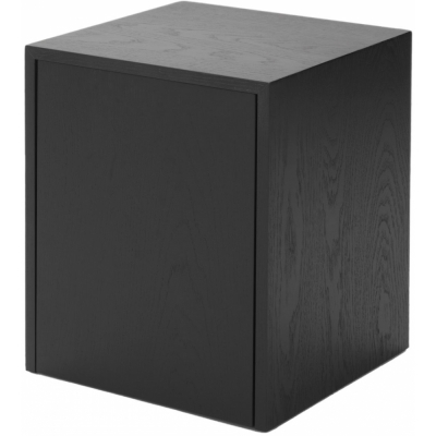 New Works - Mass Beistelltisch Eiche schwarz | mit Schublade