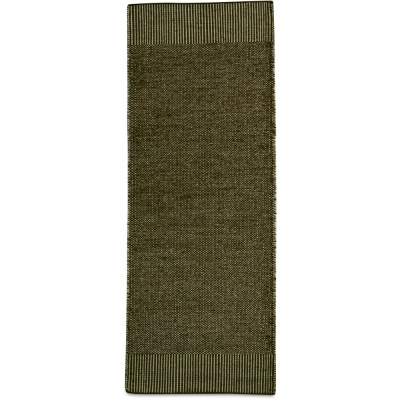 Woud - Rombo Teppich 200 x 75 (Moosgrün, Weiß)