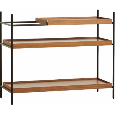 Woud - Tray Regal Niedrig Walnuss Konfiguration 1