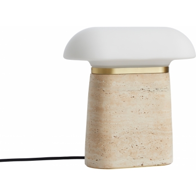 Woud - Nova Tischleuchte Travertin Elfenbein