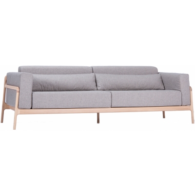 Gazzda - Fawn Sofa 3+ Sitzer / Flachs Archway / Eiche Weiß geölt