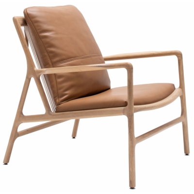 Gazzda - Dedo Easy Chair Armlehnstuhl Natur (Dakar Leder 3411)