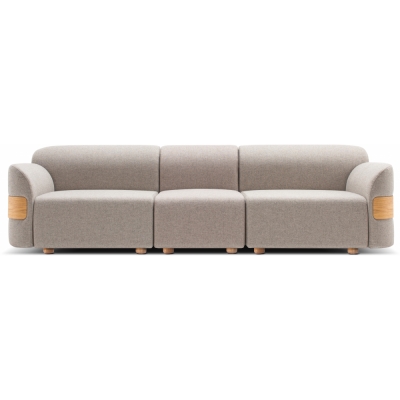 Gazzda - Hugg Modulares Sofa Eiche Natur 3-Sitzer Geschlossen / Archway (MLF02)
