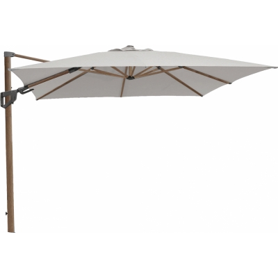 Cane-line - Hyde luxe tilt Sonnenschirm Dusty white / Holzoptik