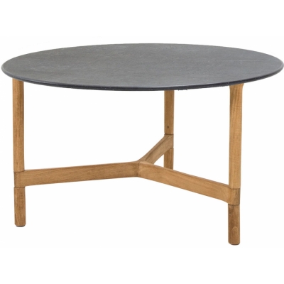 Cane-line - Twist Couchtisch medium Teakholz / Fossil Schwarz