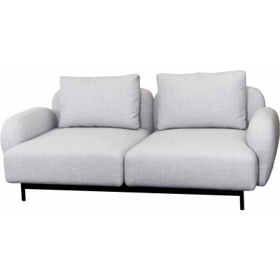 Cane-line - Aura Sofa 2-Sitzer mit niedrigen Armlehnen Hellgrau (Ambience)