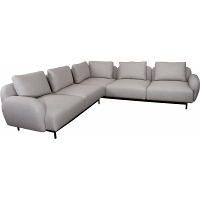 Cane-line - Aura Ecksofa mit niedrigen Armlehnen Hellbraun (Essence)